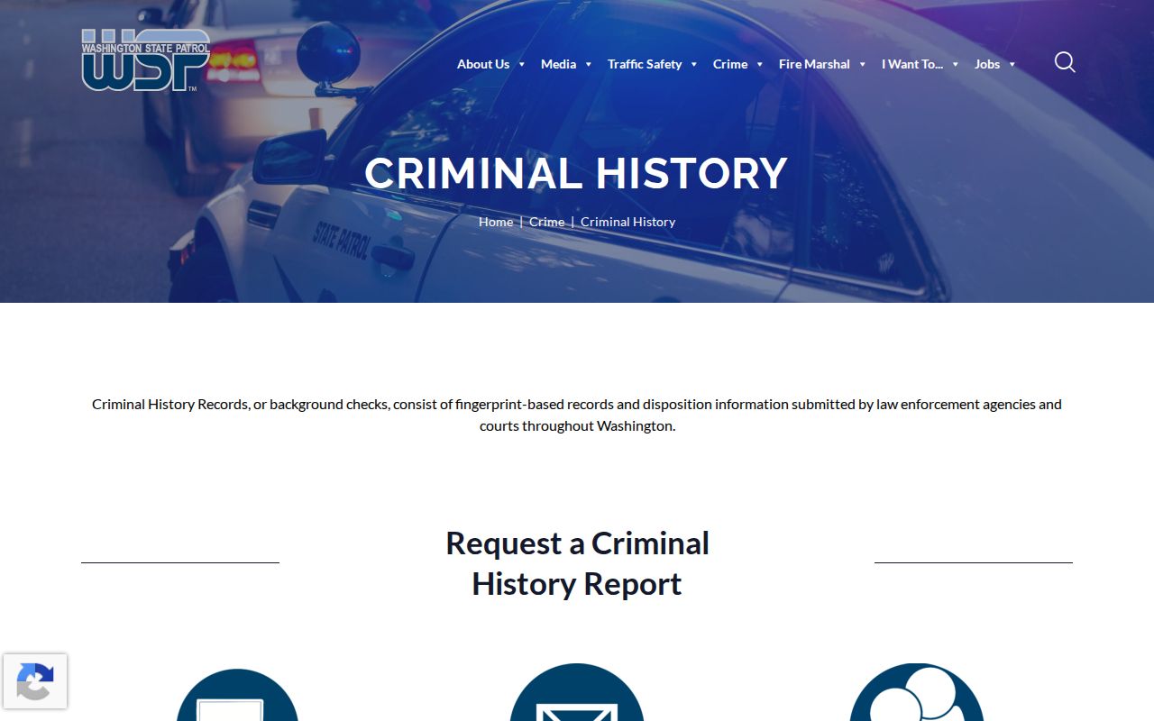 Pierce County criminal record guidance from Washington State Patrol