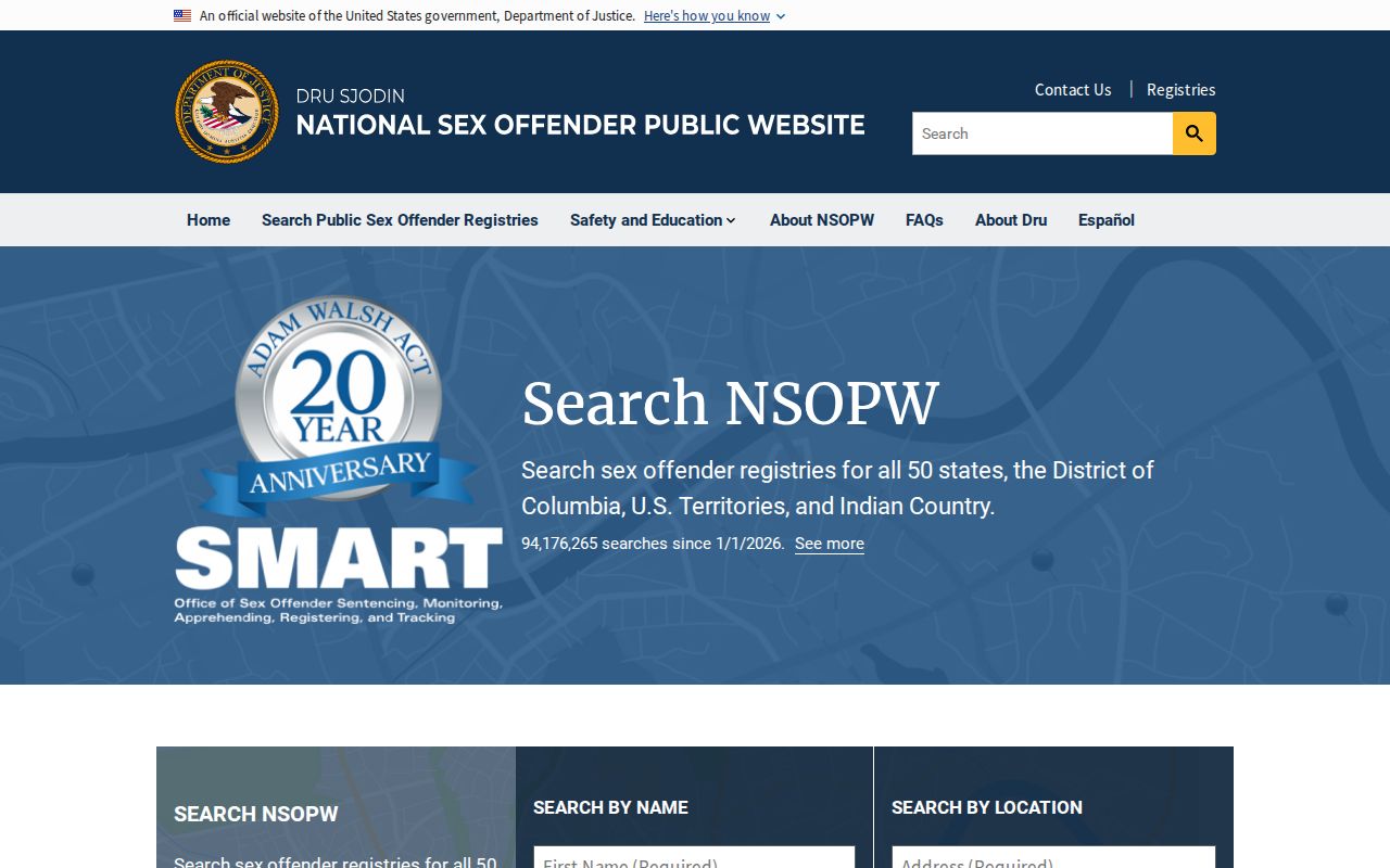 Pierce County sex offender check through the national NSOPW search